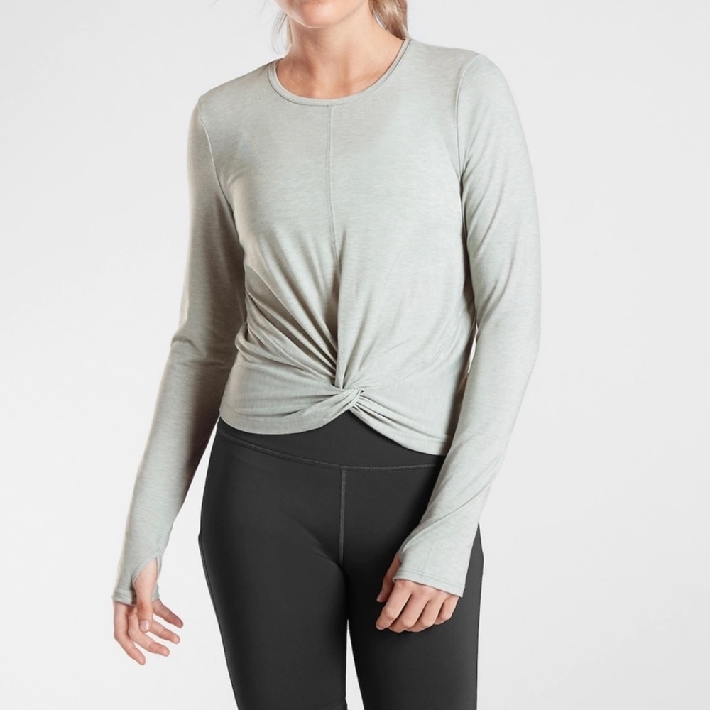 Athleta Essence Twist Top Opal Green